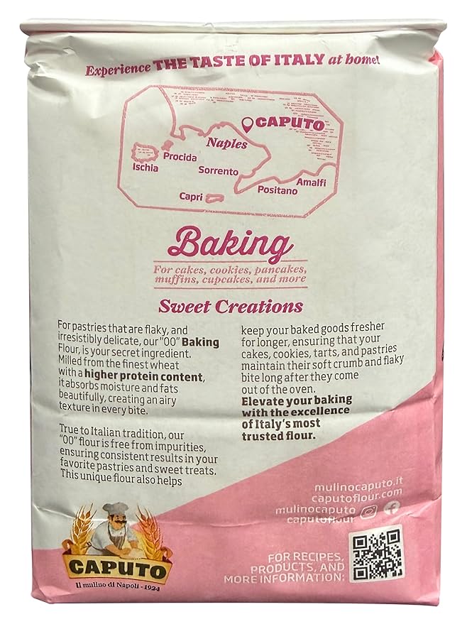 Antimo Caputo Baking (Pasticceria Pastry) 00 Flour 2.2 Pound Bag - For Desserts &amp Shortbreads - From Italy Type 00 Wheat (Pack of 4)