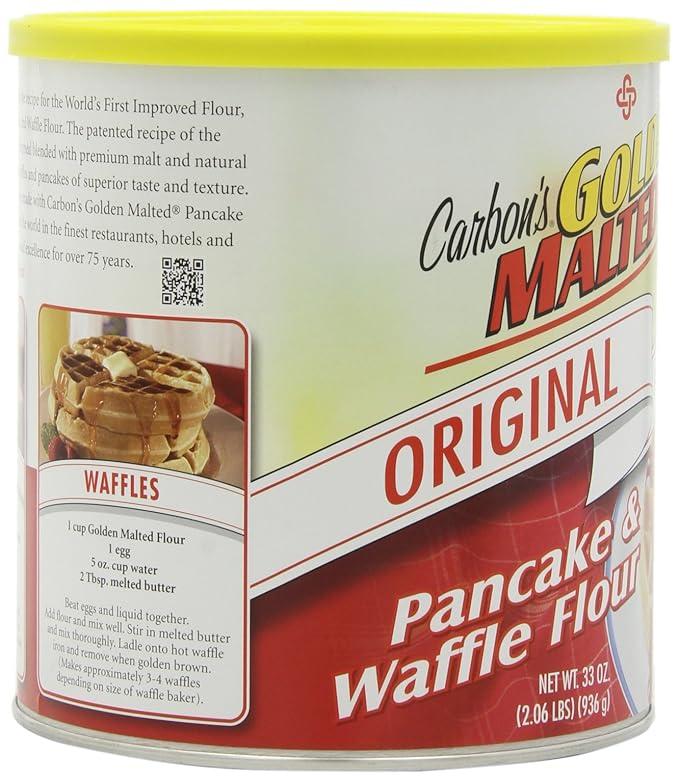 Golden Malted Pancake &amp Waffle Flour Original 33-Ounce Cans (Pack of 3) (Packaging May Vary)