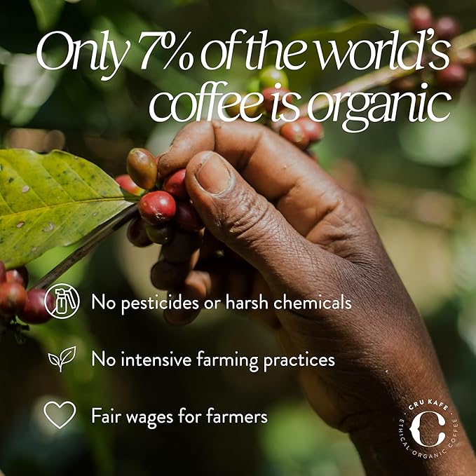 Cru Kafe Ristretto USDA Organic Espresso Coffee Capsules (50 Pods) Fairtrade Coffee Pods Compatible with Nespresso Original Line and Pixie Machines