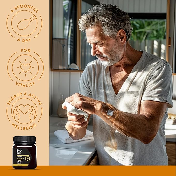 100% Pure New Zealand Manuka Honey MGO 50+ Multifloral Squeezy and UMF 25+ (250g) Bundle