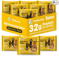 Hethstia Protein Ramen Spicy Curry Flavor 6-Pack Instant Noodle Soup 32g Plant-Based Protein Vegan Low Fat Non-GMO Healthy High Protein Ramen Meal