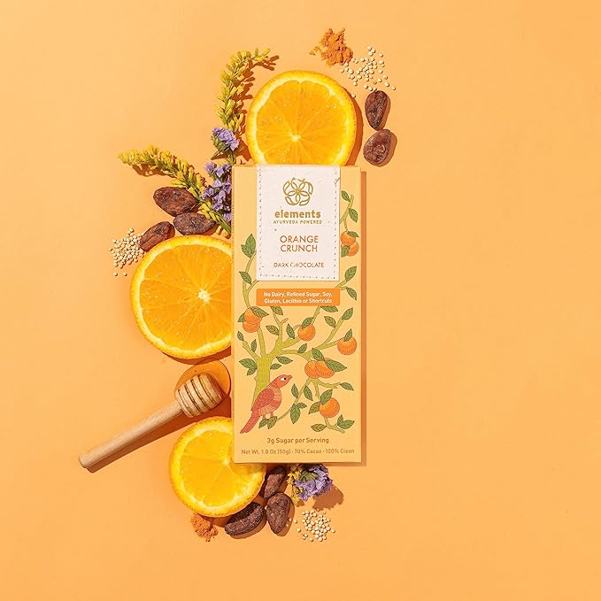 Elements Truffles Dark Chocolate Bar Combo Pack of 5 | Ayurvedic Vegan &amp Gluten Free | No Refined Sugar &amp Artificial Flavours | Enriched with Cocoa &amp Coconut Sugar