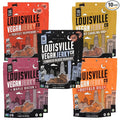 Louisville Vegan Jerky - Variety Pack 15-21 Grams of Protein Gluten-Free Ingredients Includes 2 Black Pepper 2 Perfect Pepperoni 2 Maple Bacon 2 Carolina BBQ &amp 2 Buffalo Dill (3 oz 10-Pack