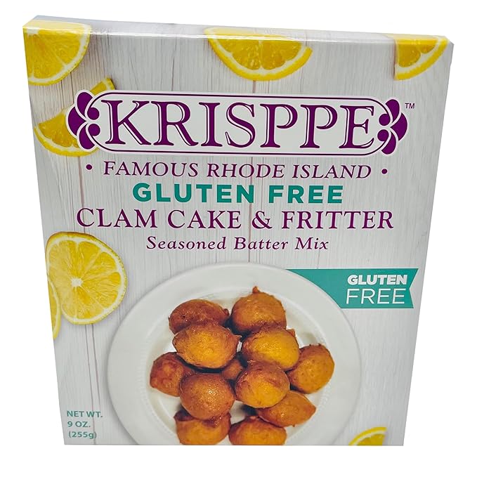 Krisppe Famous Rhode Island Gluten Free Clam Cake &amp Fritter Seasoned Batter Mix (3 Pack)