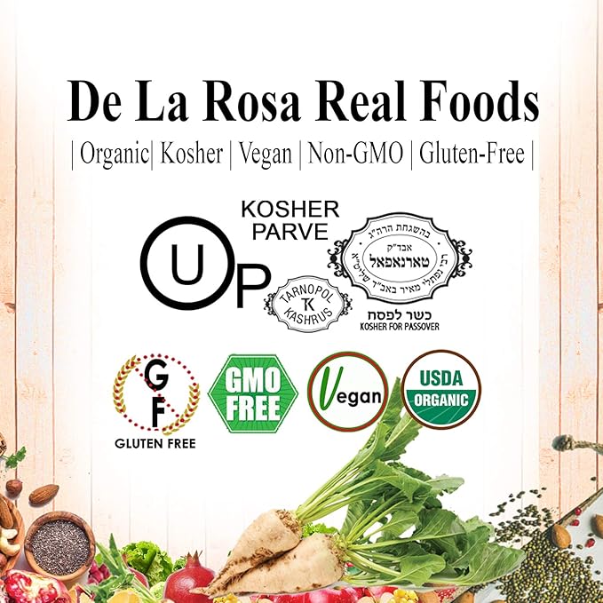 De La Rosa Organic Distilled White Vinegar Raw &amp Unfiltered Kosher for Passover Vegan &amp Gluten Free Great for Salad Dressing Marinades White Distilled Vinegar 5 Liter (Pack of 1)