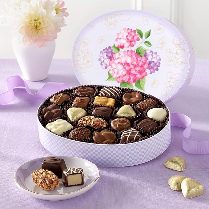 See's Candies Hello Spring Box - Premium Milk Dark &amp White Chocolates Gift Box for Spring &amp Easter Celebrations 12.3 oz