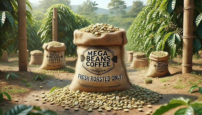 Colombia Ixtapa Excelso Unroasted Green Coffee Beans Mega Beans Coffee 100% Arabica (5LB)