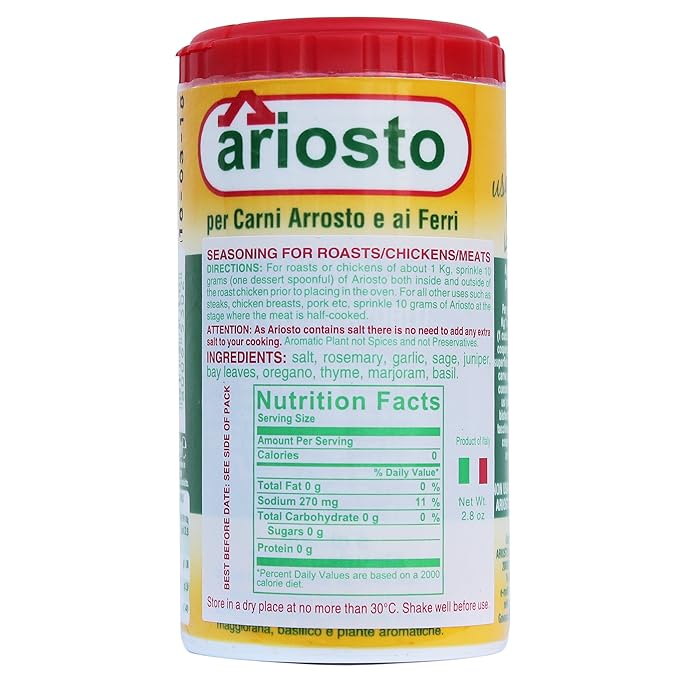 Ariosto Meat Seasoning Roasted and Grilled 2.8 Ounce 4 Per Case