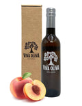 Viva Oliva Peach White Balsamic Vinegar - 375ml (12.7oz) - Premium Quality - 100% Natural - Barrel Aged Gourmet Balsamic from Modena Italy