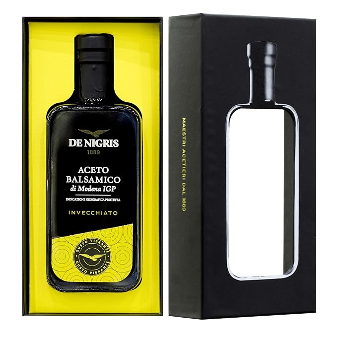 De Nigris Balsamic Vinegar Of Modena Excellence Line Yellow Eagle Vibrant Flavor 85 Oz (250ml) | Balsamic Vinegar From Modena Italy Strong And Velvety Taste Aged