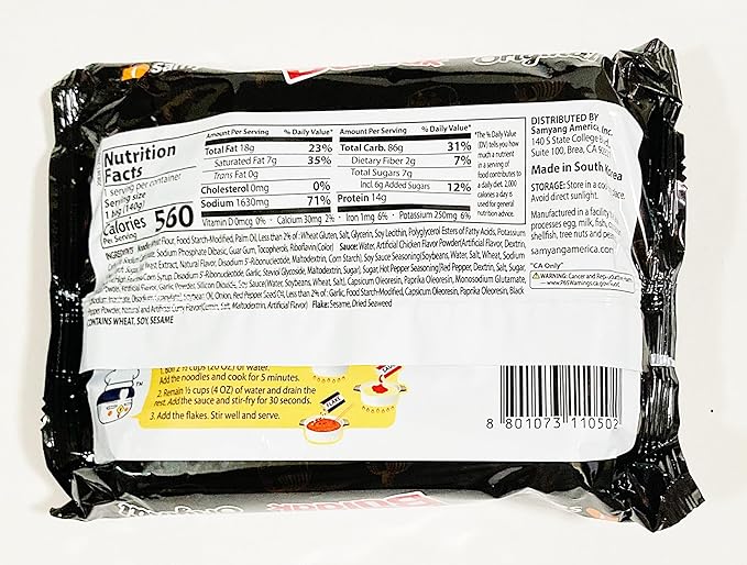 Original Spicy Ramen Artificial Spicy Chicken Flavor 4.94 oz5 Packs