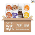 Oats Overnight Vegan Variety Pack - High Protein High Fiber Breakfast Protein Shake - Gluten Free Oatmeal Non GMO High Protein Oatmeal - Banana Bread Blueberry Cobbler &amp More (16 Pack)