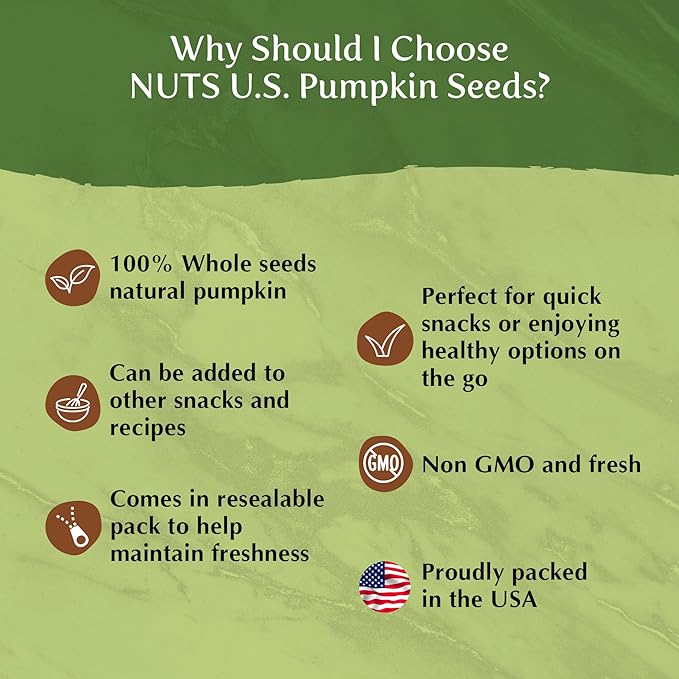 NUTS U.S. - Pumpkin Seeds | Raw and Unsalted | Keto and Paleo Friendly | Vegan and Healthy Snacks in Resealable Bags (4 LBS)