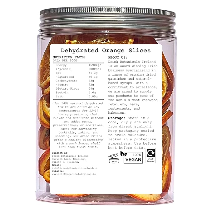 Dried Orange Slices (150G) &amp Dried Lime Slices (140G) Bundle Pack 100% Natural No Added Sugars | Cocktails Wreath Making Tea Cakes Garnish Decoration