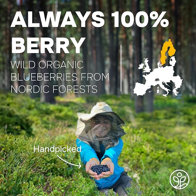 Wild Blueberry Powder Organic 5 Ounce Bag USDA Certified &amp 3rd Party Lab Tested - Antioxidant Rich Smoothies Freeze Dried Blueberries Organic Blueberry Extract for Baking From Whole Dried Blueberr
