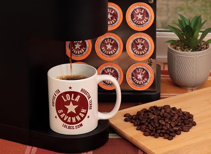 Lola Savannah Texas Pecan Caffeinated Coffee Pods Flavored Coffee in Pod Shaped Containers 100 Count