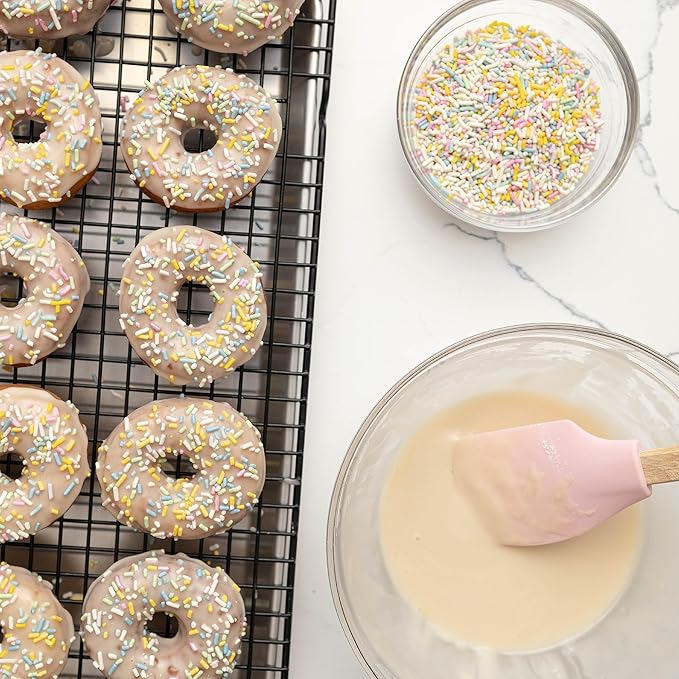 CrumbleCrate Vanilla Glazed Funfetti Donuts DIY Baking Kit | Gourmet Donut Making Set for Adults &amp Kids | Pre-Measured Ingredients &amp Baking Tools