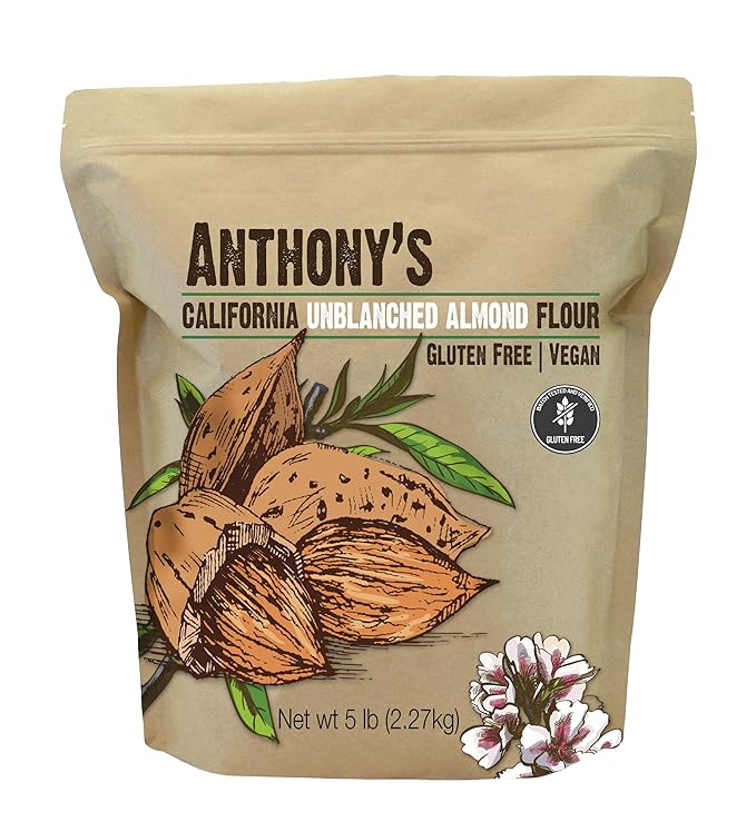 Anthony's Almond Meal Flour Unblanched 5 lb Gluten Free Non GMO Keto Friendly