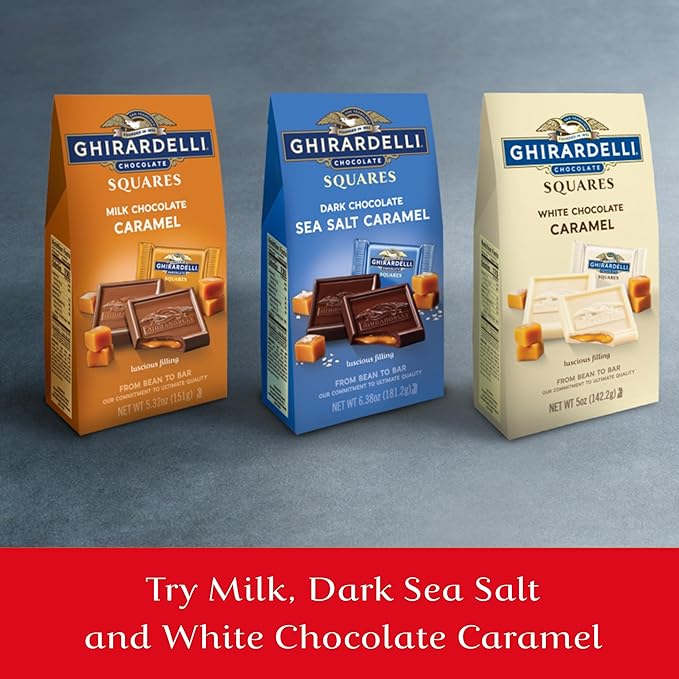 GHIRARDELLI Chocolate Caramel SQUARES Assortment 16.1 oz