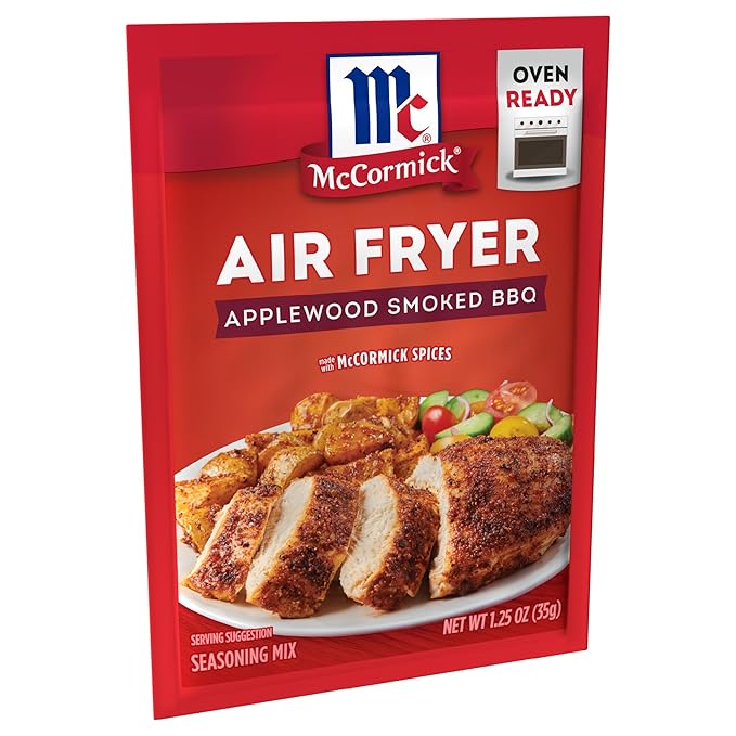 McCormick Air Fryer Applewood Smoked BBQ Seasoning Mix 1.25 oz (Pack of 12)