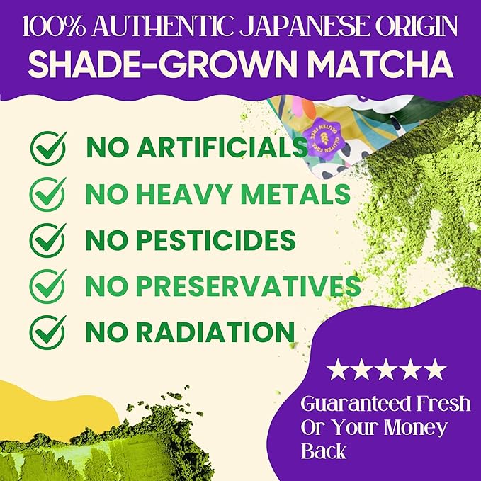 Mushroom Matcha 150g (25 servings 70mg Caffeine Zero Sugar) with Lion’s Mane Cordyceps Reishi Chaga | Adaptogenic Nootropic Calm Energy Gut Support &amp Cognitive Improvement | Miaroo
