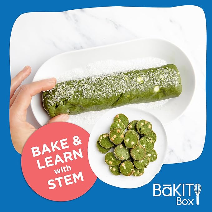 BāKIT Box Japanese Matcha Cookie Kit for Kids – Learn About Japan + Make Cookies – Includes Printed Recipe &amp Activity Guides – Educational Baking Gift