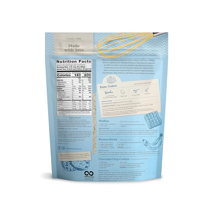 Pamelas Mix Pancake Baking Wf Gf