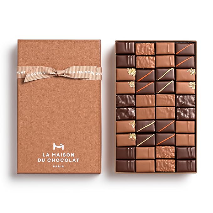 LA MAISON DU CHOCOLAT Pralines Gift Box Gourmet Milk and Dark French Chocolate Gift Box (40 Pieces)