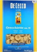 De Cecco Orecchiette 16 oz (Pack of 12)