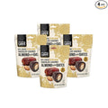 Kitchen &amp Love Chocolate Covered Almond Stuffed Dates in a Convenient Resealable Pouch 8 Individually Wrapped Pieces 85% Extra Dark Chocolate Healthy Snack 3.5 oz pouch (Pack of 4)