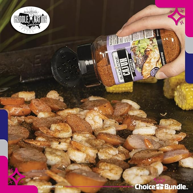 Blackstone Cajun Seasoning – Gourmet Griddle Premium Barbecue Rub 2 Pk (16.6 oz) + BBQ Masters &amp Opener (4 Items)!