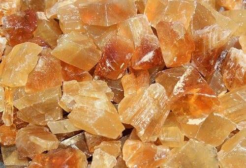 1/2 lb Bulk Lot Natural Rough Honey Calcite (Raw Crystal Caramel Calcite) 8 oz