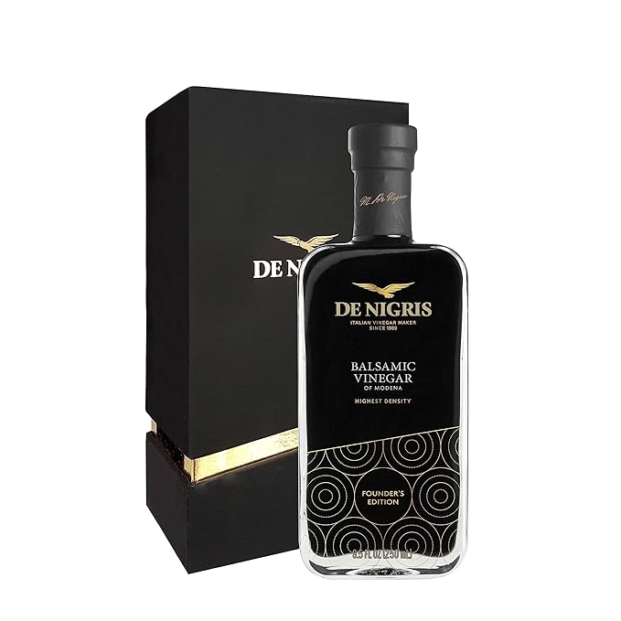 De Nigris Balsamic Vinegar Of Modena Excellence Line Founder's Edition Recipe (70% Grape Must) 85 Oz (250ml) | Balsamic Vinegar From Modena Italy Thick and Intense | Aged