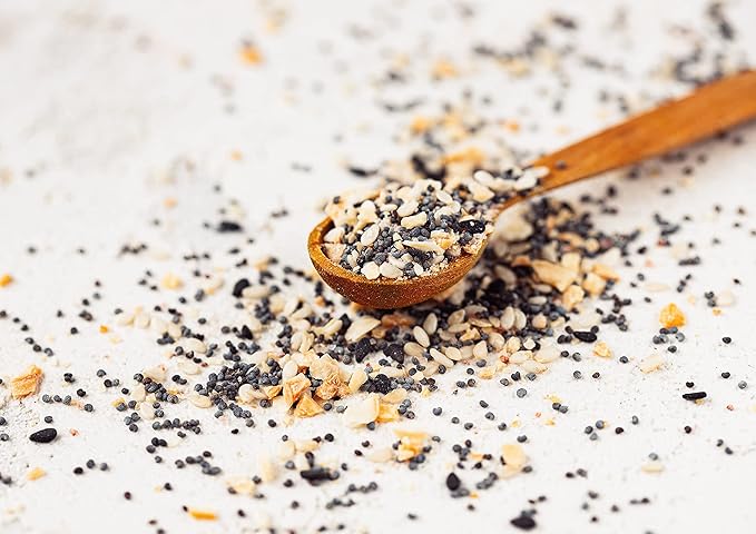 Food to Live - Everything Bagel Seasoning Mix 2 Pounds – A Blend of White and Black Sesame Seeds Minced Garlic Onion and Himalayan Pink Salt Flakes. Great as a Topping and Baking Ingredient