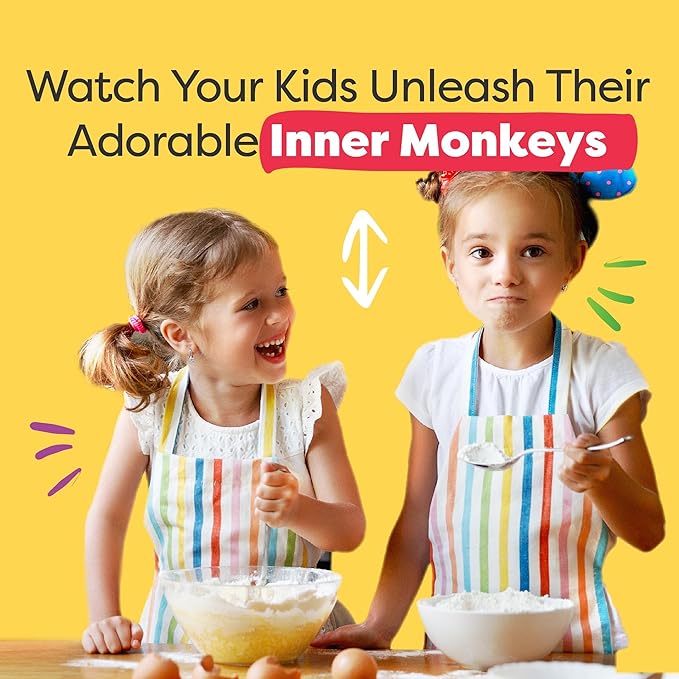 BAKETIVITY Monkey Banana Bread | Banana Cake Kids Baking Set for Girls &amp Boys | Baking Set for Kids with Pre-Measured Ingredients | Perfect Family Gifts for Cooking Lovers Ages 6-12