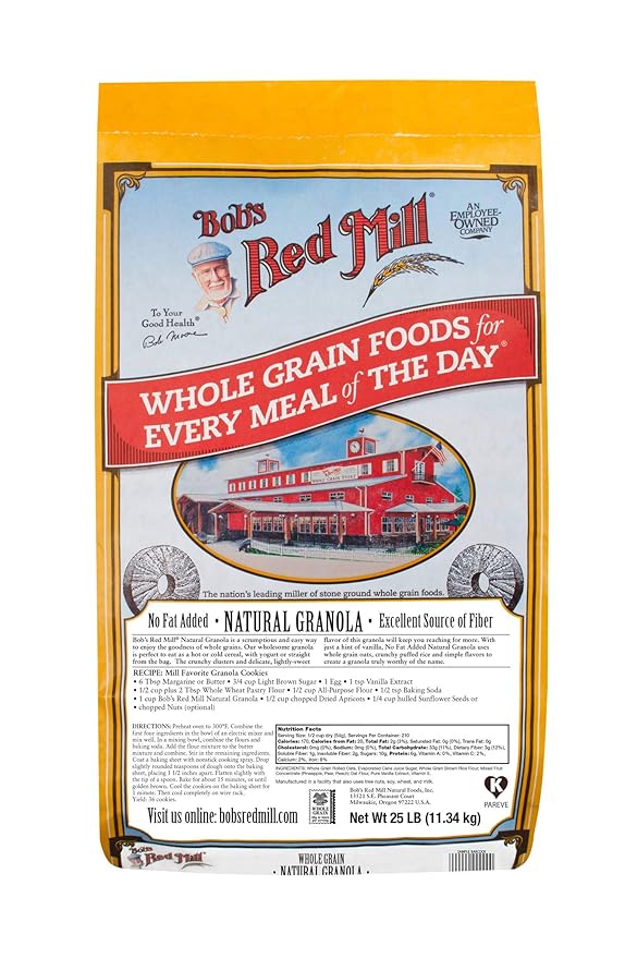 Bob's Red Mill Natural Whole Grain Granola 25 Pound