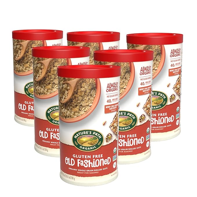 Nature's Path Organic Old Fashioned Oats Oatmeal 18 oz (Pack of 6) Gluten Free Non-GMO