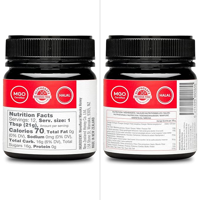 New Zealand Honey Co. Raw Manuka Honey UMF 10+ | MGO 263+ 8.8oz &amp UMF 15+ | MGO 514+ 8.8oz UMF Certified