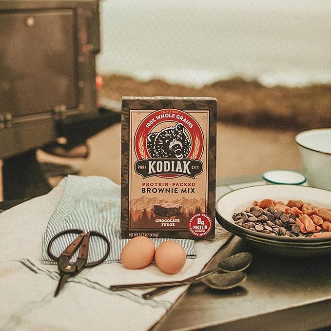 Kodiak Brownie Baking Mix Chocolate Fudge High Protein100% Whole Grains (Pack of 2)