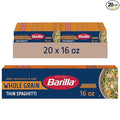 Barilla Whole Grain Thin Spaghetti Pasta 16 oz. Box (Pack of 20) - Non-GMO Made With 100% Whole Grain Durum Wheat - Great Source of Fiber