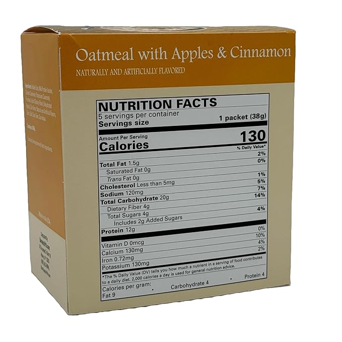 BariatricPal 12g Protein Oatmeal - Apples &amp Cinnamon (6-Pack)