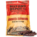 Biltong Depot Smoked Drywors - 8oz | Air-Dried Beef Snack Sticks | High Protein | Paleo and Keto Friendly | Zero Sugar | Gluten Free | No Artificial Preservatives | No MSG