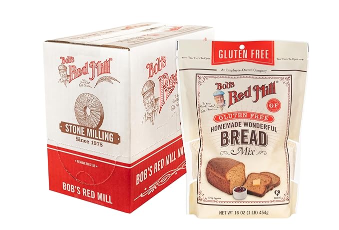 Bob's Red Mill Gluten Free Homemade Wonderful Bread Mix 16oz (Pack of 4) - Gluten Free Kosher