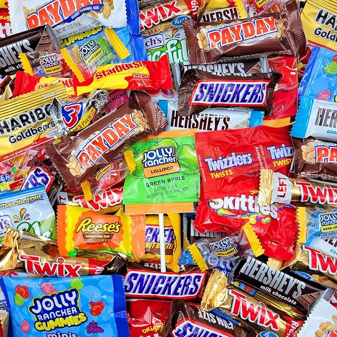 Bulk Chocolate Candy Variety Pack - 5lb Easter Chocolate Bulk Candy Individually Wrapped Chocolate for Egg Hunts Party Favors Office Snacks Gift Bags &amp Pinata Stuffers - 5 Pound Bag of Candy Pa