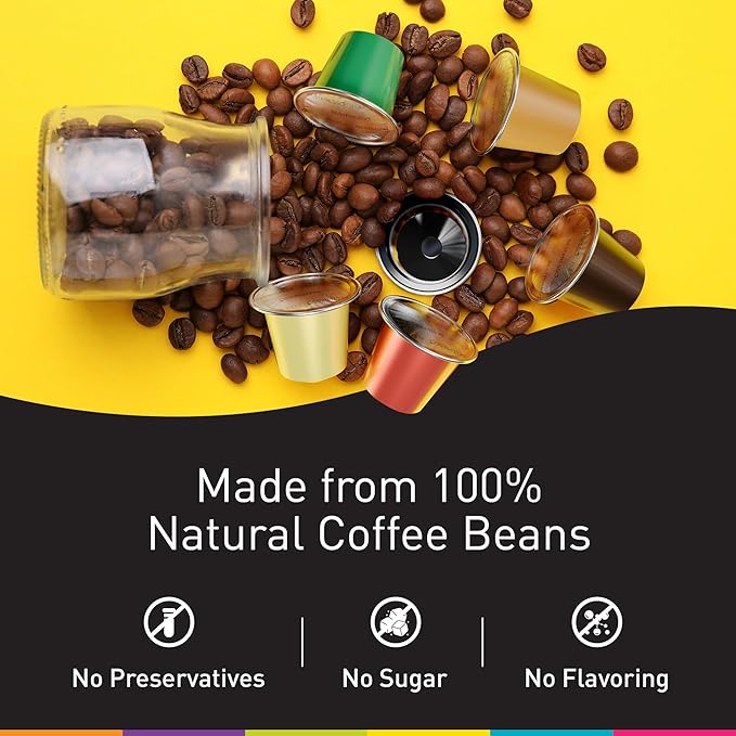 Bestpresso Coffee for Nespresso Original Machine 120 pods Certified Genuine Espresso Chocolate Blend (Medium Intensity) Pods Compatible with Nespresso Original 60 Days Satisfaction Guarantee