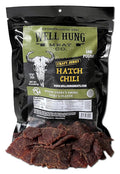 Well Hung Meats Hatch Chili Beef Jerky One Pound Resealable Craft Jerky Bag (16oz)