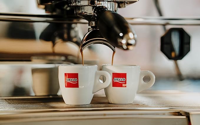 Aiello Caffe Italian Espresso Coffee Beans 2.2 LB Bag Medium Whole Bean Coffee Freshly Roasted and Blended in Southern Italy Intenso