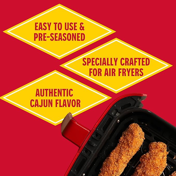 Louisiana Fish Fry Air Fryer Chicken Coating Mix 5 oz (Pack of 6) Each Box Coats 2 lbs of Chicken - Easy to Cook Air Fried Chicken - Crispy Texture Delicious Flavor
