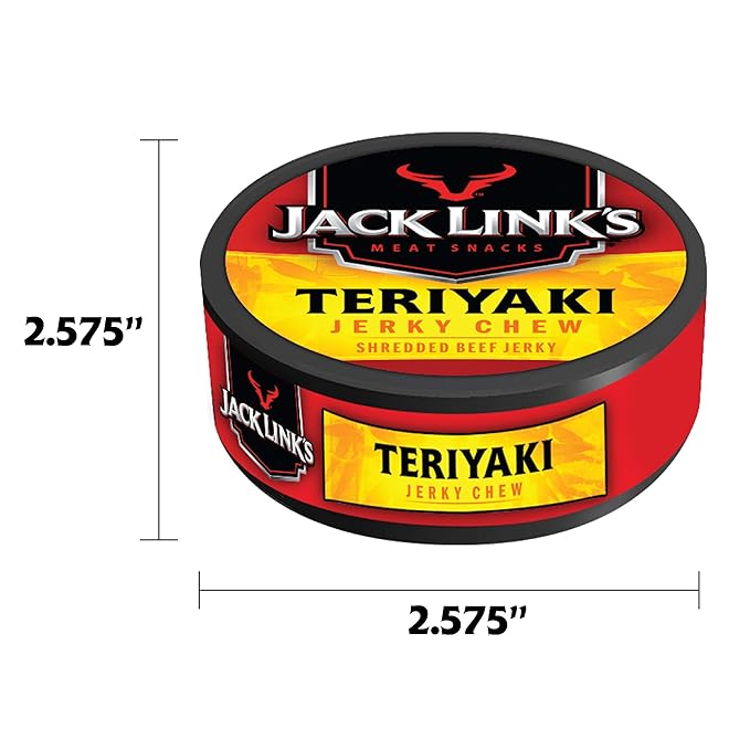 Jack Links Jerky Chew 0.32 oz. Pack of 24 – Shredded Beef Jerky Made with 100% Beef Teriyaki 7.68 Oz