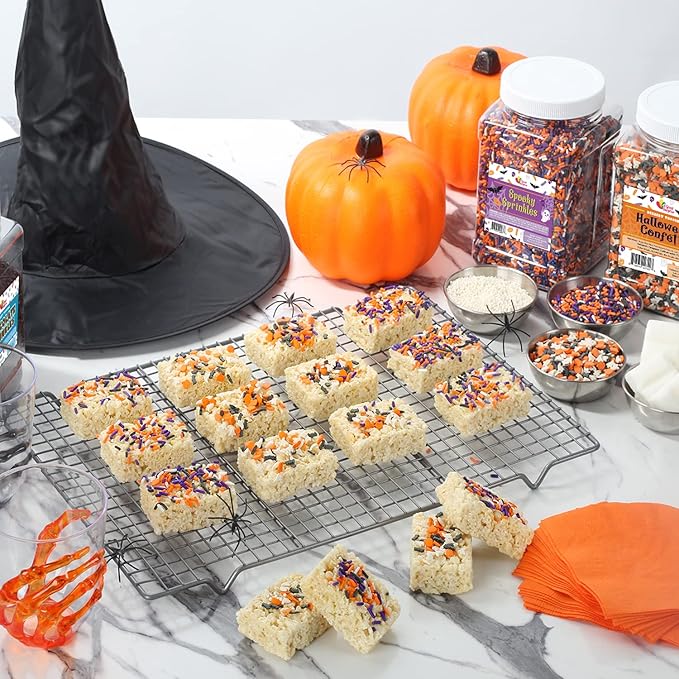 Halloween Sprinkles - Bulk Sprinkles - 1.6 LB - Orange Black Purple and White Jimmies